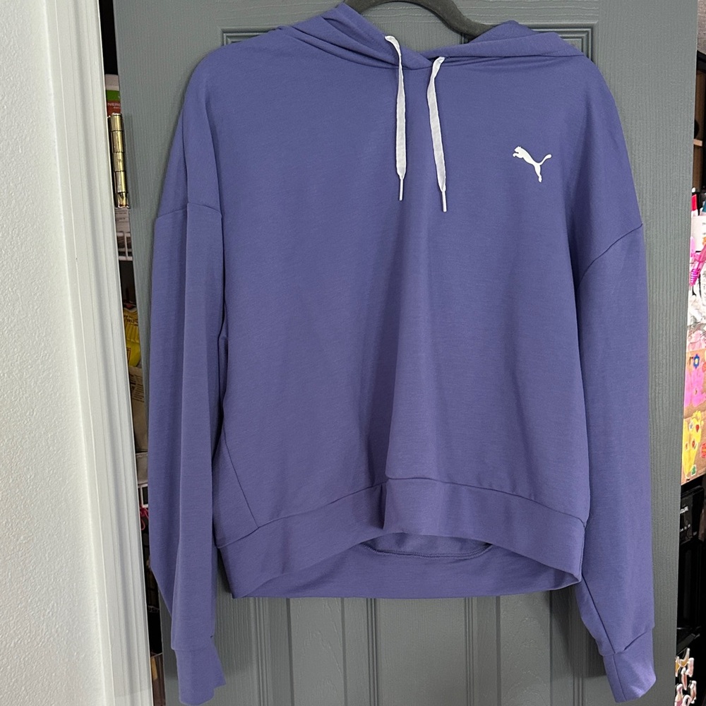 Puma Lavender Hoodie with White Accents Women’s L
